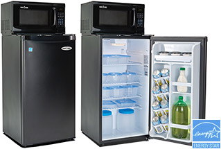 Microfridge All Refrigerator & Microwave Combo Appliance, Black - 3.3 Cu Ft.