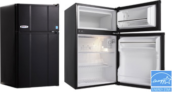 Microfridge Refrigerator & True Freezer Combo Appliance, Black - 3.1 Cu Ft.