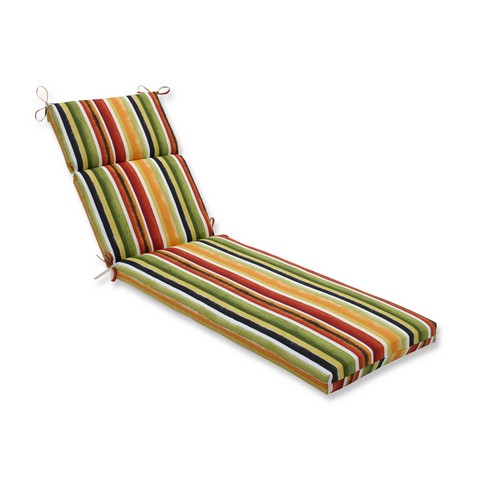 Indoor-outdoor Dina Noir Chaise Lounge Cushion, Multicolored