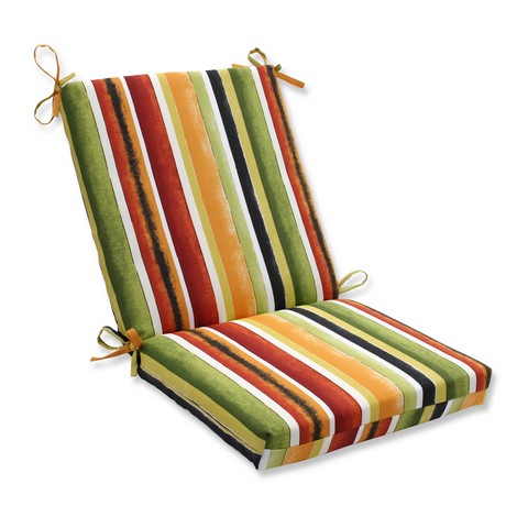 Indoor-outdoor Dina Noir Squared Corners Chair Cushion, Multicolored