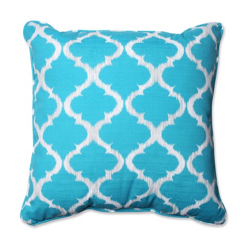 Indoor-outdoor Kobette Teal Floor Pillow, Blue - 25 In.