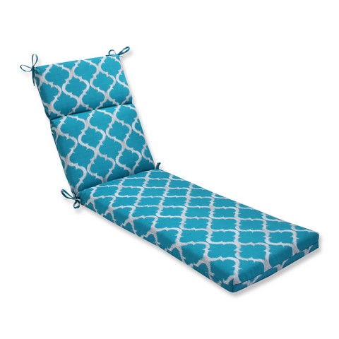 Indoor-outdoor Kobette Teal Chaise Lounge Cushion, Blue