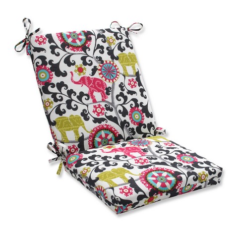 Indoor-outdoor Menagerie Spectrum Squared Corners Chair Cushion, Black