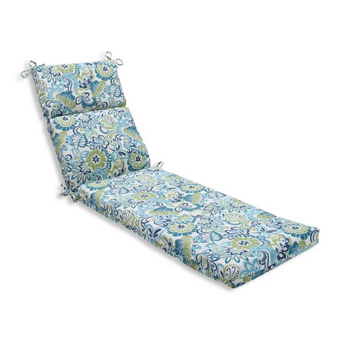 Indoor-outdoor Zoe Mallard Chaise Lounge Cushion, Blue