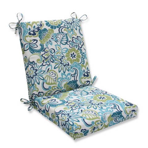 Indoor-outdoor Zoe Mallard Squared Corners Chair Cushion, Blue