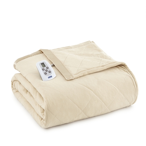 Ebflchn Micro Flannel Full Chino Electric Heated Comforter & Blanket
