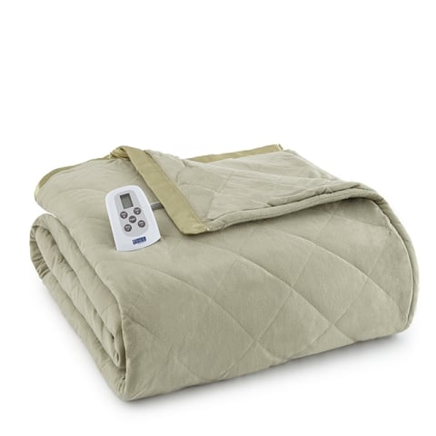 Ebflmdw Micro Flannel Full Meadow Electric Heated Comforter & Blanket