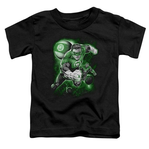 Green Lantern-lantern Planet Short Sleeve Toddler Tee, Black - Medium 3t