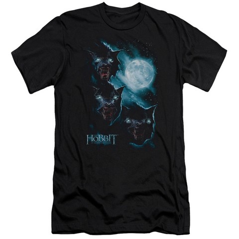 Trevco The Hobbit-Three Warg Moon Short Sleeve Adult 30-1 Tee Black - XL Trevco The Hobbit-Three Warg Moon Short Sleeve Adult 30-1 Tee Black - XL