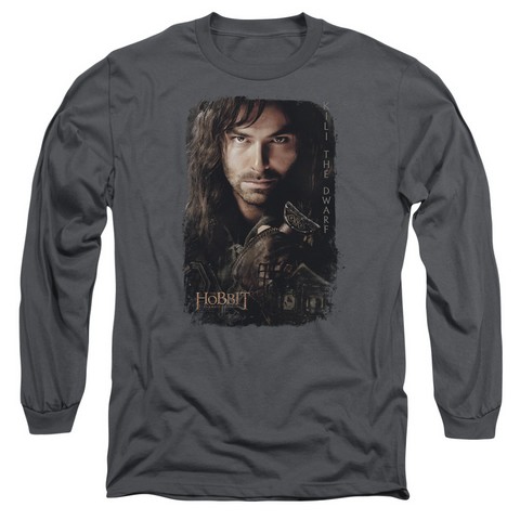 UPC 754193267688 product image for Hobbit-Kili Poster Long Sleeve Adult 18-1 Tee- Charcoal - Medium | upcitemdb.com