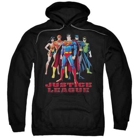 UPC 887806689284 product image for Jla-In League Adult Pull-Over Hoodie- Black - Small | upcitemdb.com