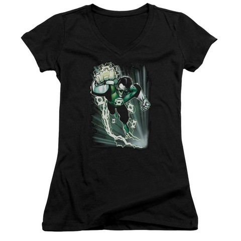 Trevco Jla-Emerald Energy Junior V-Neck Tee Black - Medium Trevco Jla-Emerald Energy Junior V-Neck Tee Black - Medium