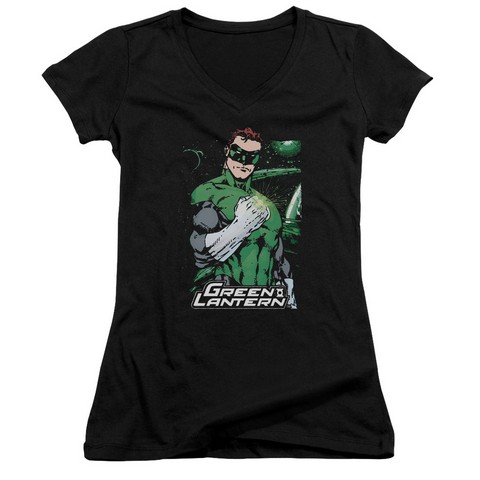 Trevco Jla-Fist Flare Junior V-Neck Tee Black - 2X Trevco Jla-Fist Flare Junior V-Neck Tee Black - 2X