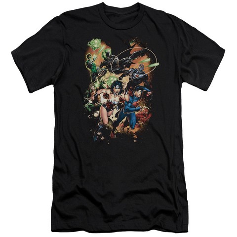 Trevco Jla-Battle Ready Short Sleeve Adult 30-1 Tee Black - XL Trevco Jla-Battle Ready Short Sleeve Adult 30-1 Tee Black - XL