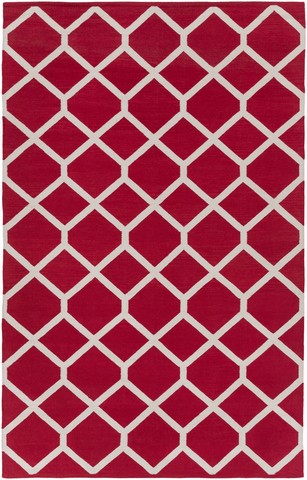 Awlt3049-576 Vogue Elizabeth Rectangle Flat Woven Area Rug, Red - 5 X 7 Ft. 6 In.