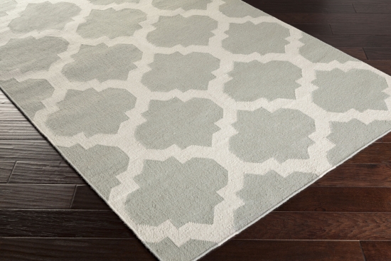 Awhd1033-58 York Harlow Rectangle Flat Woven Area Rug, Gray - 5 X 8 Ft.