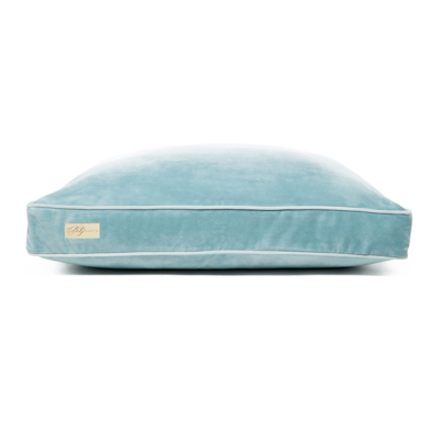 Microsuede Dog Bed Cushion Pillow Insert With Luxe, Sky Blue - Small