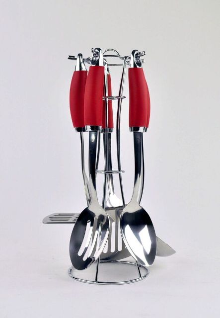 UPC 812688015692 product image for Cookinex Kung Fu Master KF-2300R 5 Piece Kitchen Tool Set Red | upcitemdb.com