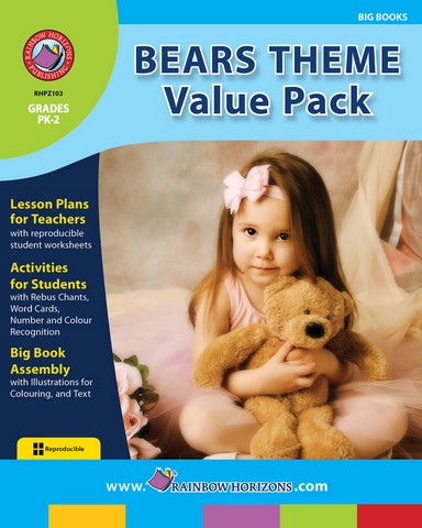 Z103 Bears Theme Value Pack - Grade Pk To 2