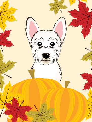 Westie Thanksgiving Flag Garden
