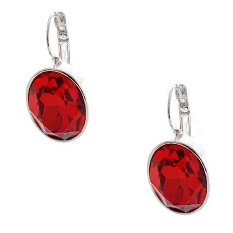 Wedding Silver Padparadscha Oval Stone Wire Earrings