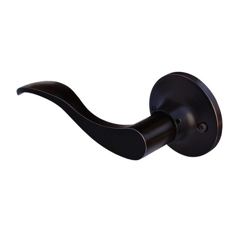 Prelude Dummy Left Lever Door Lock With Knob Handle Lockset, Oil Rubbed Bronze