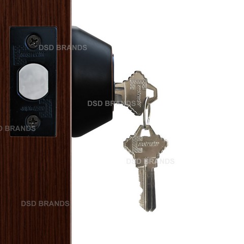 Deadbolt Door Lock Set With Single Cylinder, Oil Rubbed Bronze