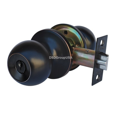 Chronos Entry Door Lever Lock Set Knob Handle Set, Oil Rubbed