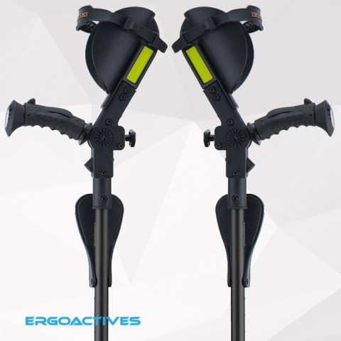 A011 Ergobaum 3g Kids Pair Crutches, Black