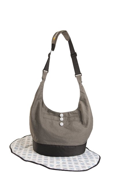 Diaper Bag Anacapa, Soft Base Diaper Bag & Changing Pad, Grey