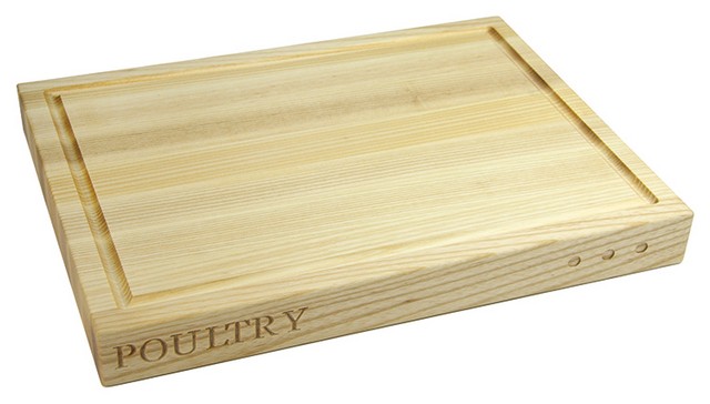 Martins Homewares 84102a 3 Dots Culinary Poultry Board, Ash - 12 X 16 X 1.75 In.