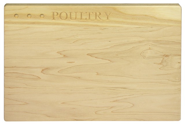 Martins Homewares 84122m 3 Dots Deluxe Poultry Board, Maple - 10 X 14 X 0.75 In.