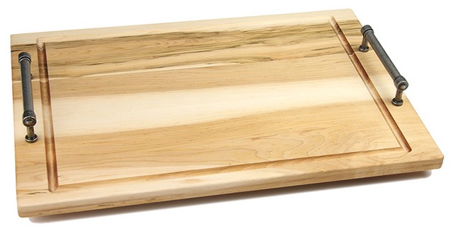 Martins Homewares 84514m Ambrosia Carve & Serve Board With Handles, Brush Copper - 14 X 20 X 2.75 In.
