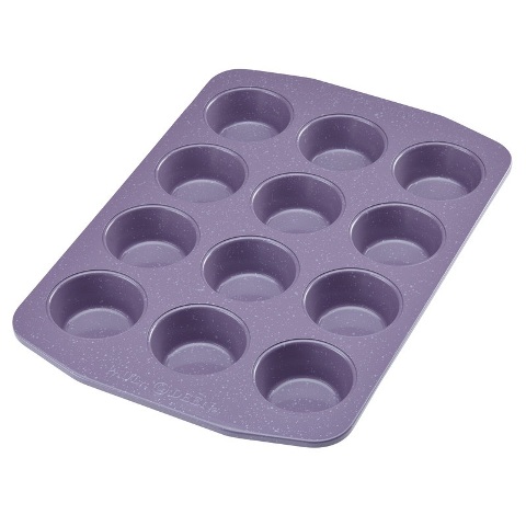 46254 Speckle Nonstick Bakeware 12 Cup Muffin & Cupcake Pan, Lavender Speckle