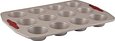 46251 Speckle Nonstick Bakeware 12 - Cup Muffin & Cupcake Pan, Gulf Blue Speckle