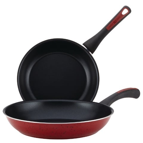 16994 Iverbend Aluminum Nonstick Twin Pack 9.25 In. & 11.5 In. Skillet Set, Red Speckle - 2 Piece