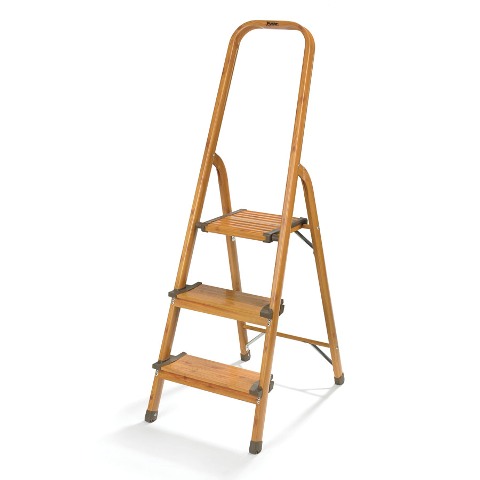 Ldr-3500-83 3 Step Ultralight Ladder, Wood Grain