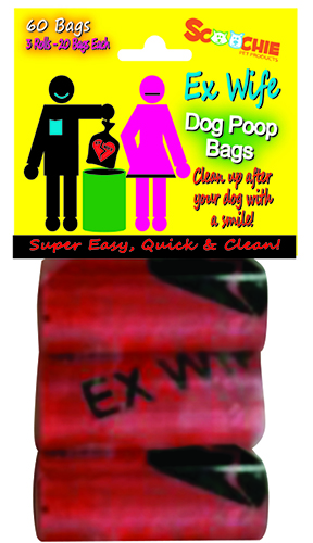 398 Ex Wife Dog Waste Poop Bags - 3 Pack
