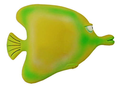 706 Premium Stuffed Latex Maya Yellow Angel Fish Toy, 7.25 In.
