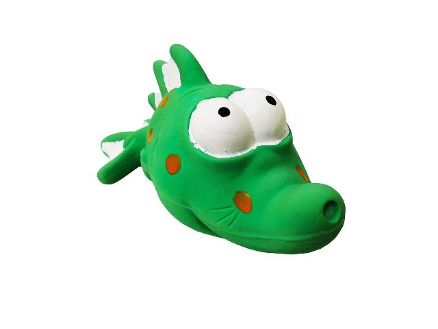707 Premium Latex Bug Eyed Green Fish Toys, 7.25 In.