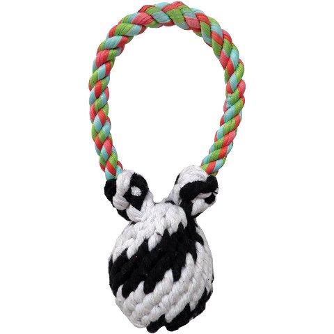 Large Super Squeaker Bear Rope Tug Toys, 9 In.