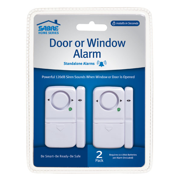 Sabre HS-DWA2 120 dB Door or Window Alarm Pack of 2 Sabre HS-DWA2 120 dB Door or Window Alarm Pack of 2
