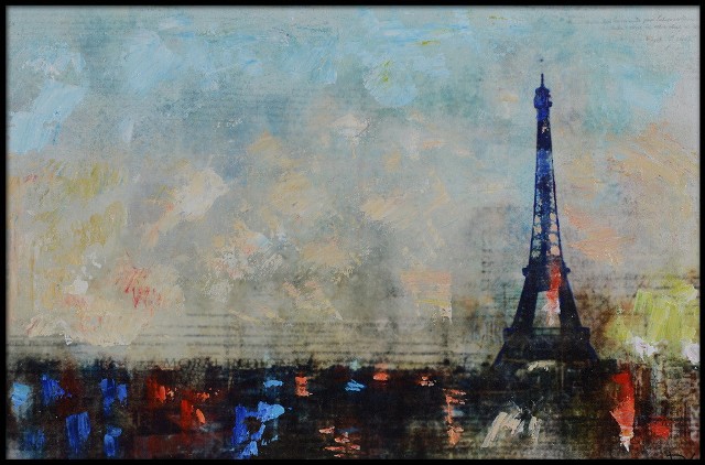 Fa-la1410-03 24 In. X 36 In. Paris Landscape Canvas Wall Frame