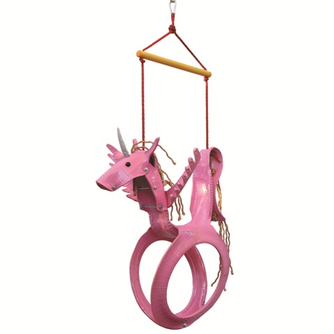 Sl001502 Unicorn Tire Swing, Pink