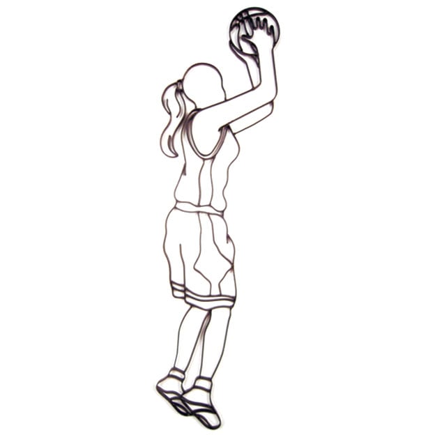 Bw-0720 Female Basketball Player - 42 X 12 X 0.5 In.