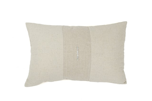 Oatmeal Linen Pillow, 16 X 24 In.