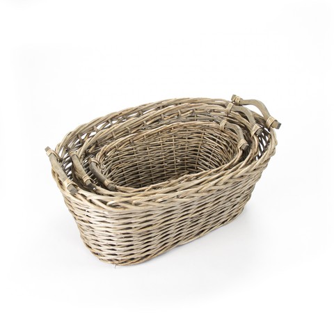 Tc1105277l French Market Oval Basket, Large - 28 X 12 X 19 In.