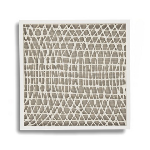 Abstract Paper Framed Art, 30 X 30 X 1.75 In.
