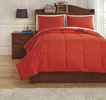 UPC 024052323399 product image for Ashley Q759093F Signature Design Accessory Plainfield Full Comforter Set Red | upcitemdb.com