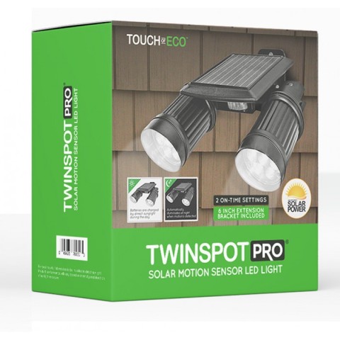 Twinspot Pro Dual Solar Motion Spotlight, Black